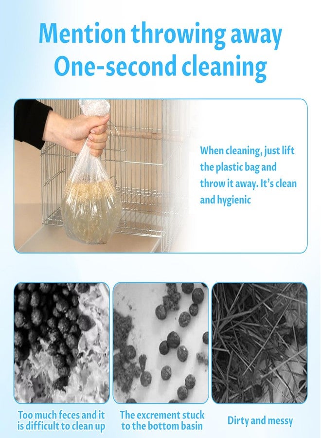 Yhalyea Disposable Small Animal Cage Liners, Plastic Liners Can Cover 37x19, 34x22 Inches, Suitable For Rabbits, Birds, Guinea Pigs, Chinchillas(50) - Image 2